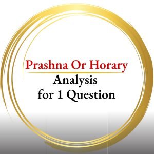 Prashna Or Horary Analysis for 1 Question