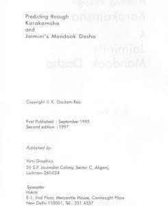Predicting Through Karakamsha and Jaimini's Mandook Dasha 2