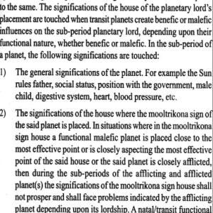 Interpreting Planetary Influences 1