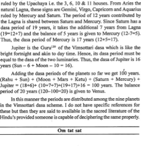 Vimsottari and Udu Dasa's Parasara's Key to Prognostication11