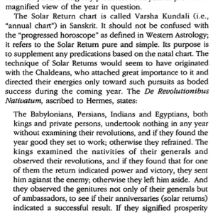 The Solar Return or Varshaphal 6