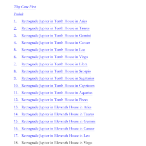 Retrograde Jupiter - Part IV 1