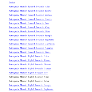 Retrograde Mars - Part III 1