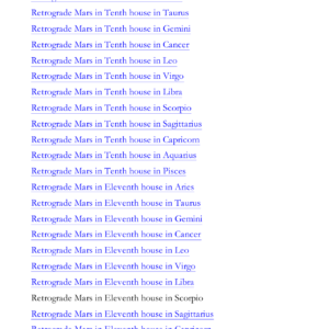 Retrograde Mars - Part IV 1