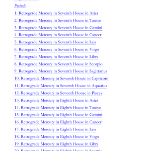 Retrograde Mercury (Part III) 1