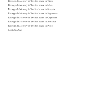 Retrograde Mercury (Part IV) 2