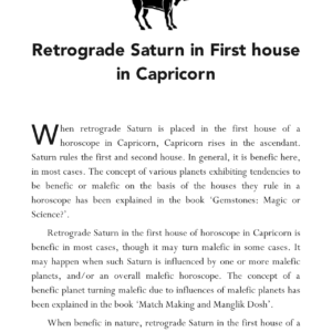 Retrograde Saturn - Part I8