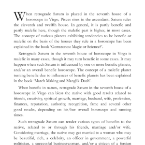 Retrograde Saturn - Part III8