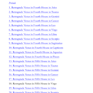 Retrograde Venus - Part II 1