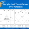 Bhrighu Nadi Transit Saturn Over Natal Sun