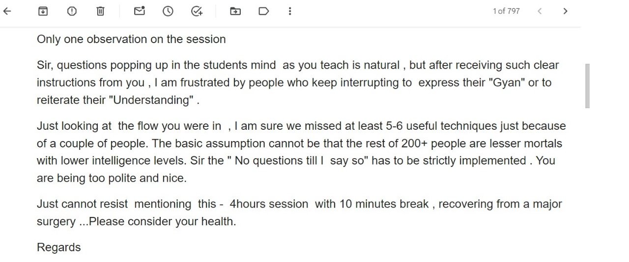Feedback Sunil John 007