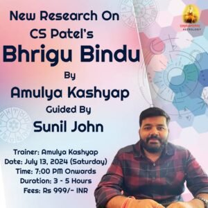 Research on CS Patel's Bhrigu Bindu by Amulya Kashyap Guided by Sunil John