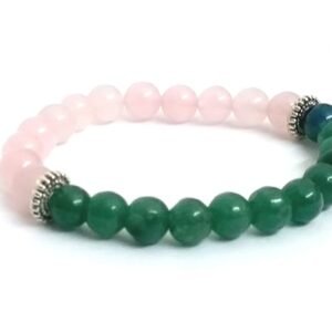 Rose Quartz + Green Aventurine Bracelete