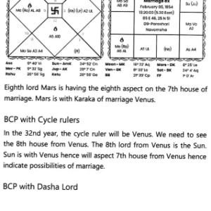 Timing of Marriage Using Bhrighu Astrology 7