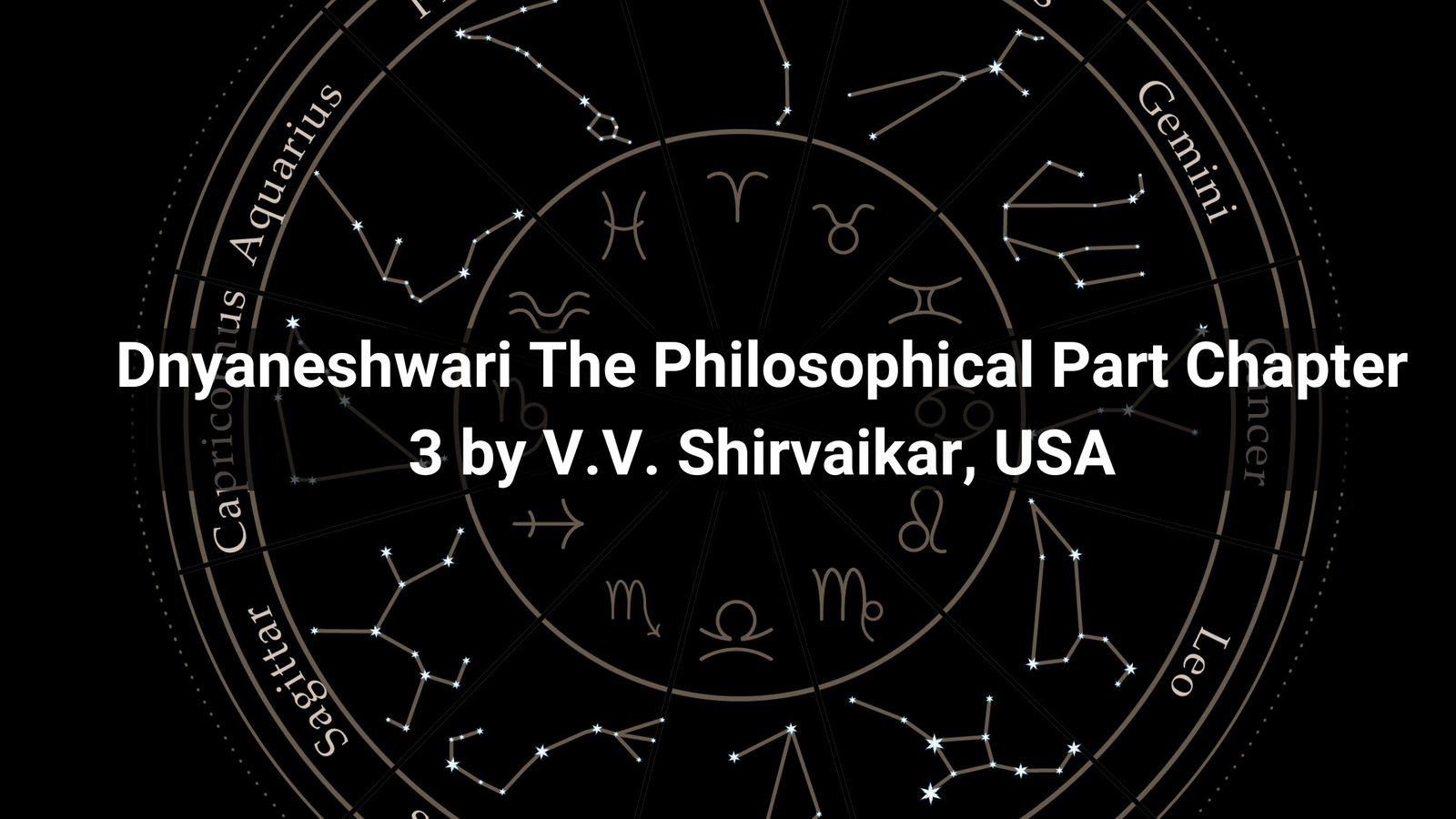 Dnyaneshwari The Philosophical Part Chapter 3