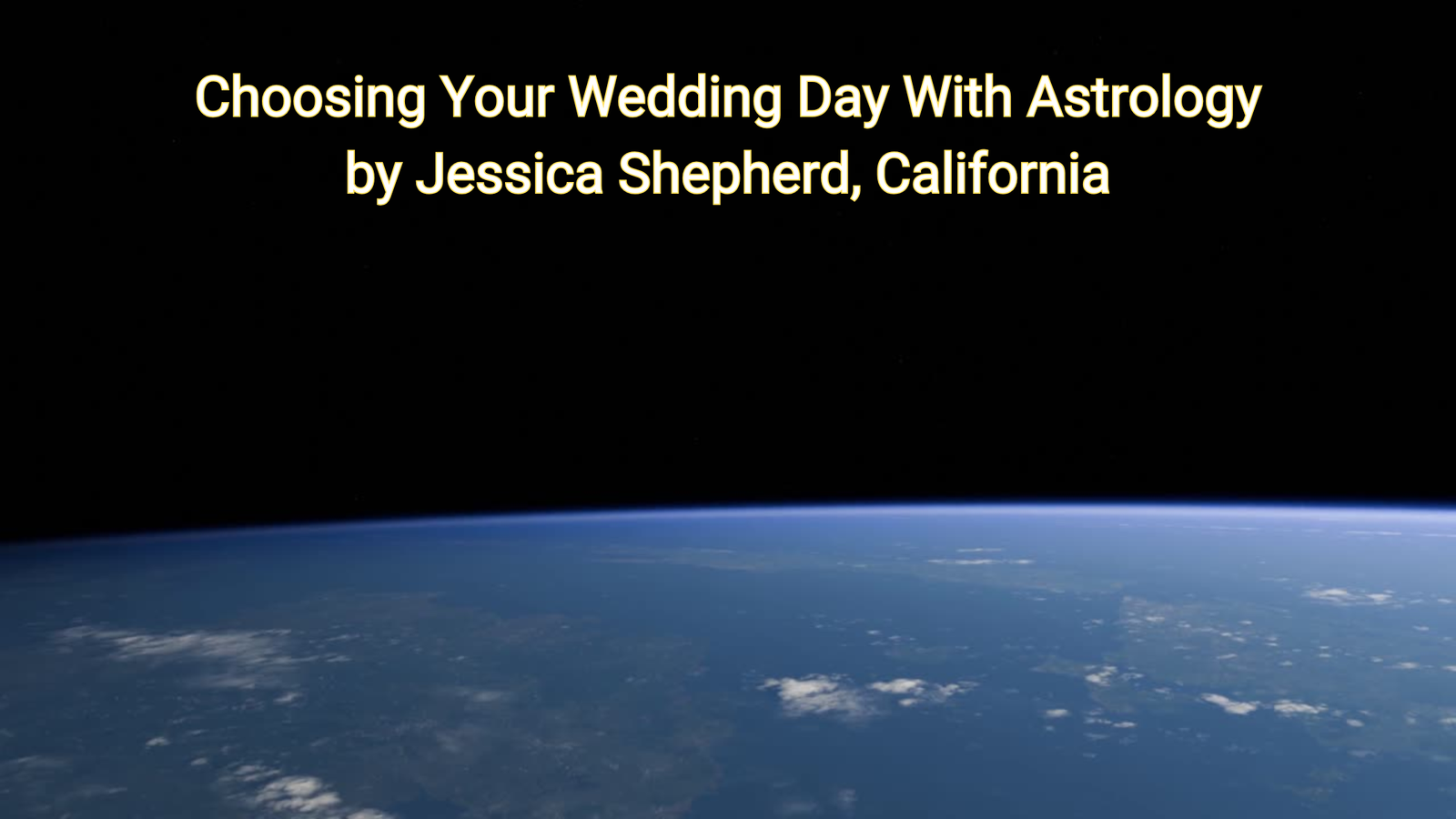 Choosing Your Wedding Day With Astrology