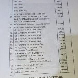 K.P. Annual Number (KP) 5 Annual Number