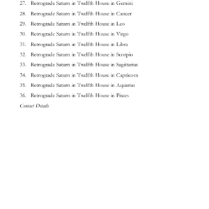 Retrograde Saturn - Part 4 (NP) 4 Retrograde Saturn - Part 4
