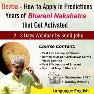 Webinar on Bharani Nakshatra by Sunil John